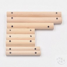 원목 타공 마크라메 사다리 나무막대 4종 DIY 공예용 우드재료 창작공예, PL1146 7cm*1cm - 50개입