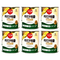 CJ이츠웰 파인애플 슬라이스 통조림캔 1박스, 6개, 3.062kg