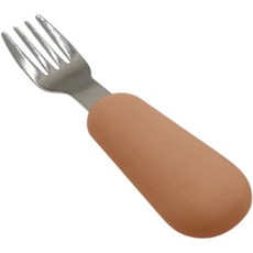 專業兒童學習湯匙 (副食品/兒童餐具), 焦糖橘,叉子