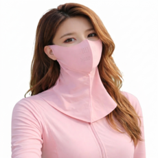 러닝골프등산 자외선차단 스포츠 쿨 마스크 햇빛 가리개 마스크, 2개, 핑크