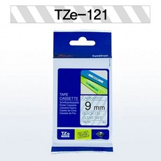 더 라벨테이프 TZe-121.9mm/투명/흑글씨 han2918VF, 단일