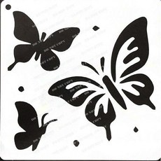 ST-CU1-1075 蝶古巴特 DIY 簍空模板, 1個