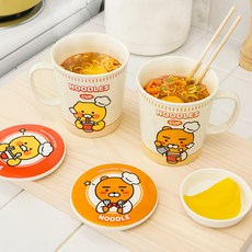 홈앤키즈 카카오프렌즈 소형 라면기 카카오 라이언 춘식이 손잡이 라면컵그릇 라면그릇 컵라면용기 손잡이라면기 라면컵 귀여운 캐릭터, 1개, 소형 라면기 춘식이