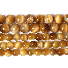 8mm 45피스 타이거 아이 스톤 비즈 주얼리 제작용 준보석 라운드 부드러운 원석 루즈 스페이서 비즈146970, 골드 타이거 아이 스톤