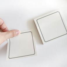 LETEO-포레스타 점착 메모지 화이트 프레임 붙였다뗏다 80장 사무