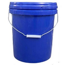 플라스틱 양동이 바케스 페인트통 원형 물통 용기 버킷 15L 나선형 통 (흰색), 16L 산업용 압착 뚜껑 통 (흰색)