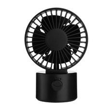 DFMEI 小風扇 USB搖頭電風扇 迷你靜音旋轉風扇, 黑色:如圖