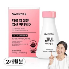 비타민마을 더블업 철분 엽산 비타민D 철분제, 60정, 1개