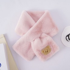 日系可愛卡皮巴拉毛絨交叉短款小圍脖女秋冬季保暖百搭學生圍巾女