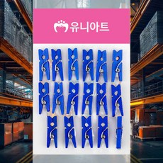 나무집게 소 파랑 방꾸미기 사진클립 인테리어소품 원목집게 나무클립 사진전시