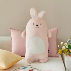 모던하우스 소프트터치 래빗 롱 필로우 애착인형, 딥 핑크, 1개
