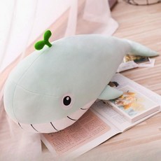 고래 바디필로우 안고자는베개 꿀잠예약 대형 고래인형 등받이쿠션 롱베개 대형베개 대형쿠션인형, 민트