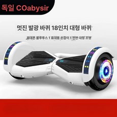 보드 투휠 충전식 호버보드 성인용 초보자용 균형 두발, 기본 모델명/품번, 1개, 8인치 조명 바퀴 화이트 진동 방지 낙하 4D