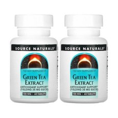 소스내추럴스 녹차추출물 그린티 100mg 60정 2개 카테킨 EGCG GreenTea