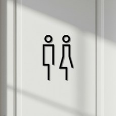 스튜디오투명 표지판 RX 타입 블랙, 남녀 세트, 1개