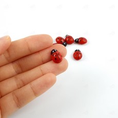 귀여운 무당벌레 가짜 모형 화분 다육이 장식 소품 1P, 1개