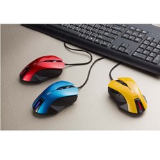 有線滑鼠 人體工學設計, 紅色, LB-3305