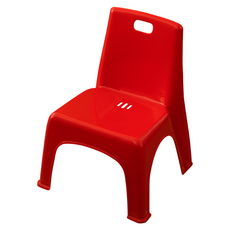 국산 유아용 등받이 의자 아동용 플라스틱 어린이용 키즈 유치원 아기 안락 간이 보조, 1개, 레드