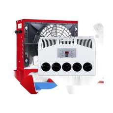 화물차무시동에어컨 천장형 무시동 냉방기 차박 카라반용 에어컨 캠핑용, 1. 24V 스탠드형에어컨풀세트(레드)