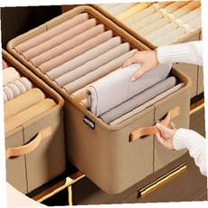 접이식 간편 수납스토리지 의류 옷 장난감 옷장 팬트리 정리함 수납함, 접이식수납스토리지(브라운 중형), 1개