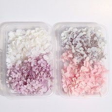 화연양화 수국 4색 세트 미니꽃다발 DIY 공예꽃, 4. 겨울