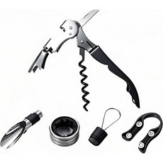 와인 오프너 코르크스크류 병 서버용 키 블랙