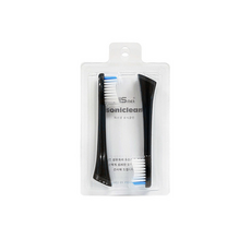 전동칫솔 피스넷 소닉클린 전용 칫솔모 블랙(입), 2개