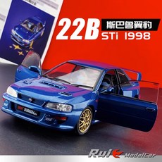 1:18 스바루 임프레자 STi 다이캐스트 자동차 모형, 1개