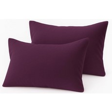 COTTON STICH 유아용 베개 커버 2개 세트 미니 베개 커버 600수 면 아동용 부드럽고 가벼운 베개 커버 (와인 유아 30.5 x 40.6cm(12 x 16인치, Toddler 12x16 Envelope, 플럼 솔리드