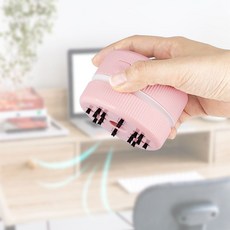 틈새청소기 책상용 미니 청소기 키보드 틈새청소 지우개 부스러기, 베이비핑크