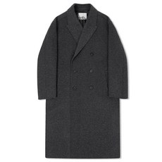커스텀어클락 COSTUME O’CLOCK 울 블렌드 핸드 메이드 더블 코트 다크그레이 COOSCT025DGRAY