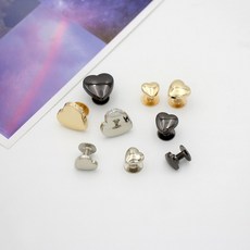 나사형 하트리벳 레지 나사리벳 가시메 솔트레지 가죽공예, 1개, 골드