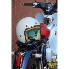 P&J 捷寶 PARETTO 派芮朵 FLICKA 芙莉卡 小帽體 3/4罩 復古安全帽 莫蘭迪消光乳綠色, 1個