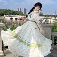 洛麗塔大全套 秋日情書 lolita 碎花少女優雅cla公主大裙擺長裙