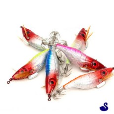 BS 왕눈이 레이저 에기 옐로우 SDK-JEB08S 한치에기 루어낚시, 1개