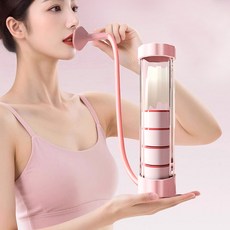 복식호흡 폐활량 운동기구 일체형 홈트레이닝 호흡 훈련기, 핑크