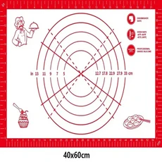 실리콘 페이스트리 매트 두꺼운 논스틱 베이킹 매트 측정 주방 퐁당 반죽 롤링 매트, 06 Thick 40x60