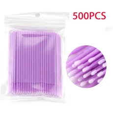 500/1000개 마이크로 브러쉬 속눈썹 크리스탈 면봉 연장 도구 접붙이기 및 제거용 어플리케이터, 1개