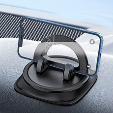 대시보드 차량용 핸드폰 거치대 360 스마트폰용 미끄럼 방지 실리콘 교체 도구가 포함된 회전 범용 자동차 휴대폰 마운트, 1개