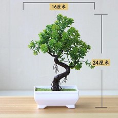 인공 식물 분재 나무 장식 홈 테이블 작은 화분에 심은 꽃 정원 장식품, 1개