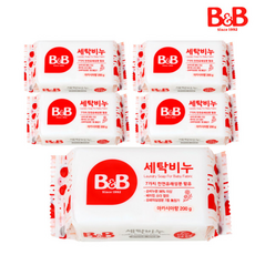 비앤비 비앤비 유아의류용 세탁비누 아카시아향, 5개, 5개입, 200g