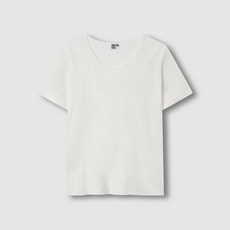 JAJU 여 코튼 강연 U넥 반팔 티셔츠 J115201104001 531983