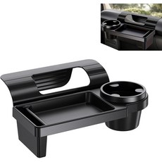이디두 자동차 도어 윈도우 정리함 다기능 차량 보관함 ABS 삽입 설치 컵 홀더 및 전화 스탠드 대부분의 트럭 SUV를 위한 범용 블랙 #A, 1 PC, Black #01