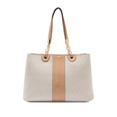 리우조 모노그램 로고 드럼 이펙트 토트 백