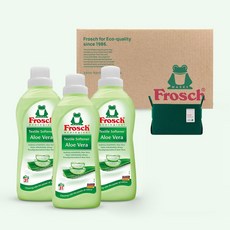 Frosch 小綠蛙 德國洗衣柔順劑 750ml 3EA + Felt Basket 1EA（隨機）, 3個蘆薈+氈籃