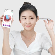 FONOW 내시경 귀이개 무선 LED 조명 1500W 고화질 스마트 카메라 귀이개, 1개