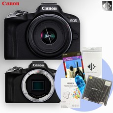 캐논 EOS R50 + RF-s 18-45mm KIT+액정보호필름+융+청소도구+리더기 패키지, 블랙