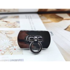 牛鼻鎖 拼布皮包轉鎖 DIY手工五金配件, 1個, S-05-槍黑色-中號, 槍黑色