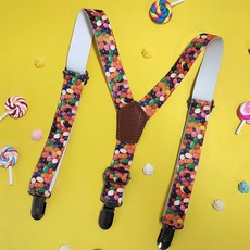 패턴 어린이 멜빵 젤리aja1+2YRD