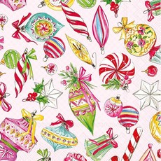 IHR Ideal Home Range 파티 냅킨 일회용 3겹 종이 런치 냅킨 팩 16.5cm x 16.5cm(6.5인치 x 6.5인치) 회양목 장식 20개, 빈티지 장식품